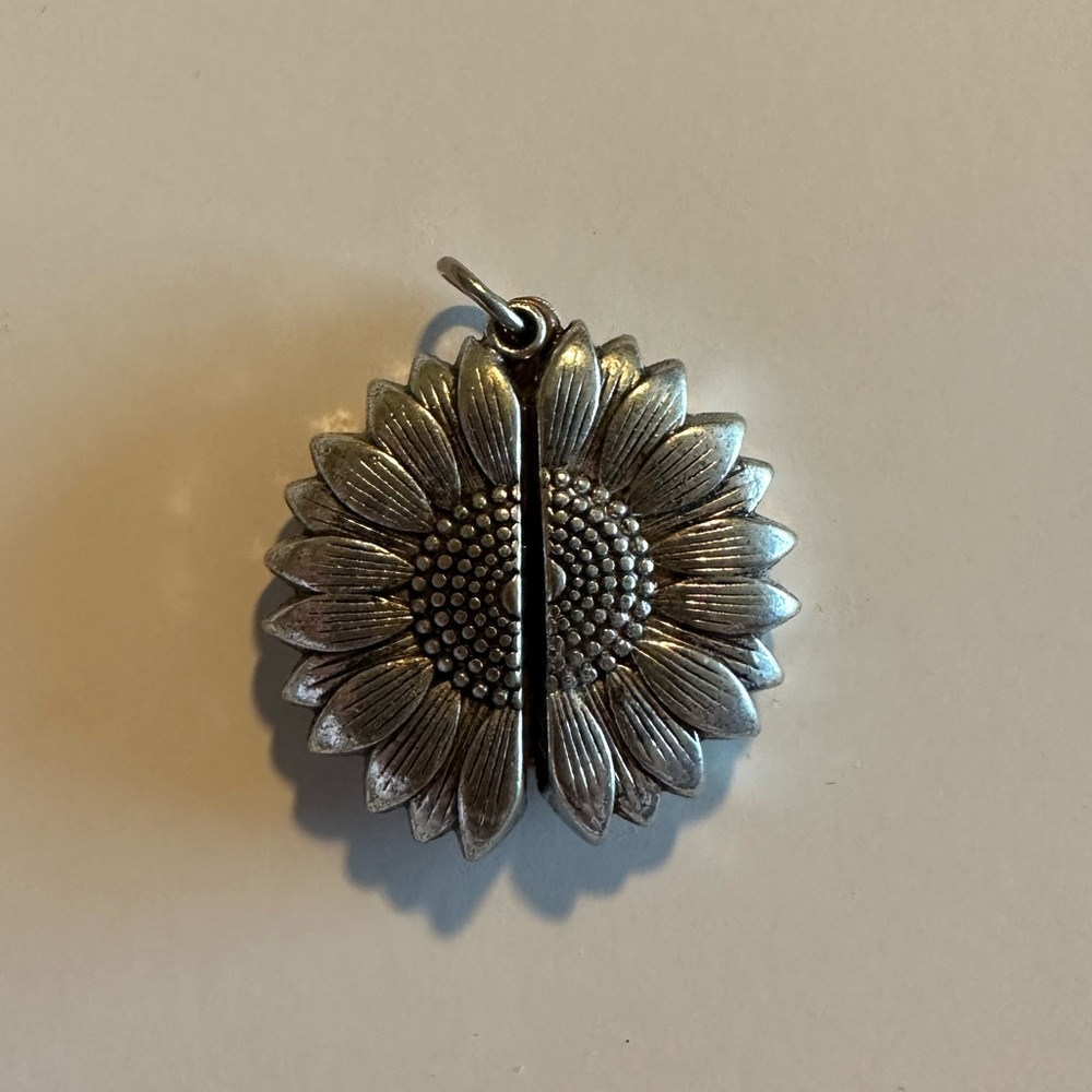 Sunflower Pendant with Charm Inside